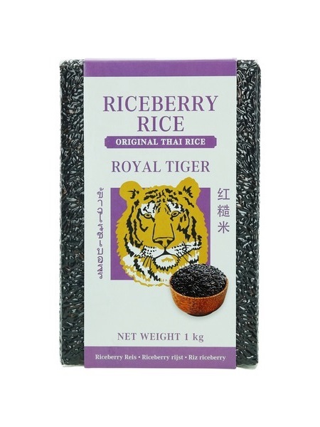 Riso nero thailandese Riceberry sottovuoto - Royal Tiger 1 kg